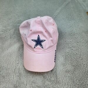 Reebok Dallas Cowboys Hat Womens OSFA Pink NFL Star Logo Adjustable Strapback